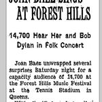 Joan Baez gets top billing in this concert review from 1963 when Dylan makes an unannounced appearance.dylan2